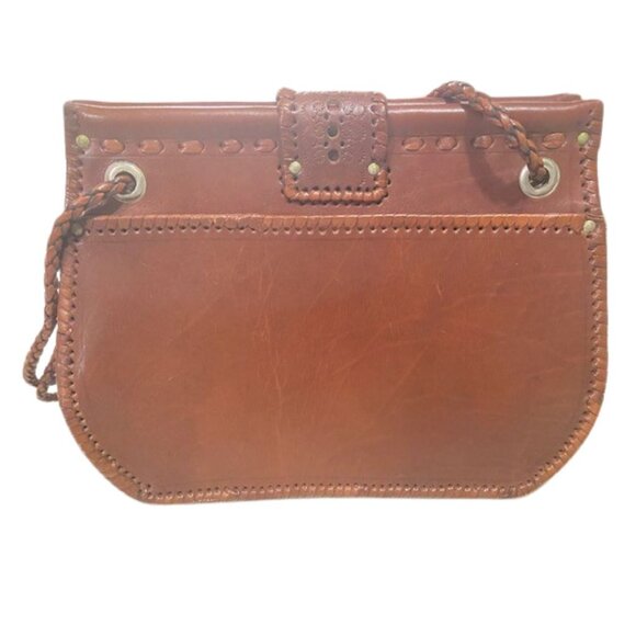 Western Leather Purse with Turquoise Stone, Vintage, Handmade, Four Wind West - Picture 5 of 12